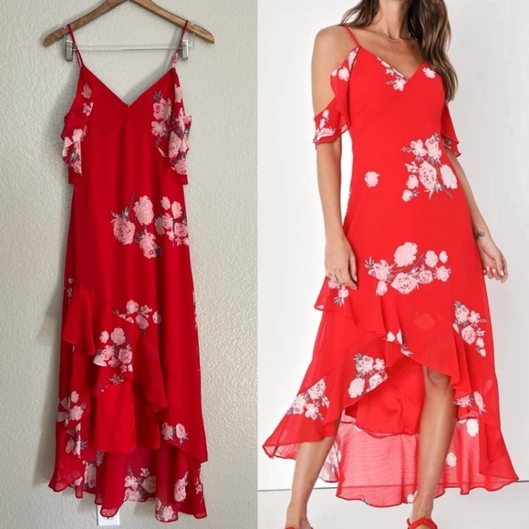 Lulu’s Love in Bloom Floral High Low Dress - Picture 1 of 5